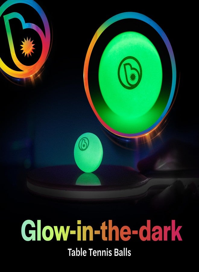 Brightz Glow in The Dark Ping Pong Balls, 6-Pack - Green Colored Neon Ping Pong Balls - Official Size & Weight 40mm Table Tennis Balls - Durable High Performance - Next Level Fun - Image 2